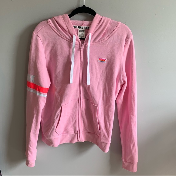 pink zip up sweater